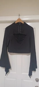 Killstar Black Top Gothic Corporate Clevage Goth Dark Academia Sz XXL - Picture 1 of 4