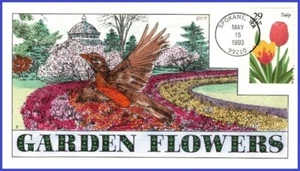 USA7 #2762 U/A COLLINS HAND PAINTED FDC Tulip Garden Flowers - Picture 1 of 1