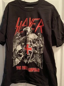 New SLAYER The Final Campaign concert  Shirt 2019 tour dates Size XL - Picture 1 of 2