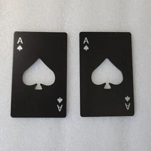 PACK 2 As of Spades Abridor de Tapa de Botella de Metal Diseño de Cartas de Juego - Imagen 1 de 2