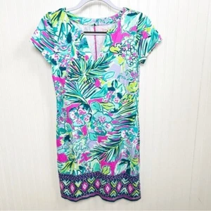 Vestido Lilly Pulitzer 27686 Multicolor Tropical Floral Sophiletta 50+ UPF Shift - Imagen 1 de 7