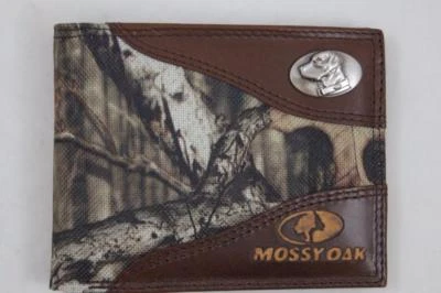 ZEP PRO Labrador DOG LAB  MOSSY OAK Camo Bifold WALLET Tin Gift Box - Image 1 of 4