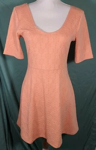 NWT Tom Ware Peach Pink Floral A-line Skater Dress Small Sm S - Picture 1 of 5
