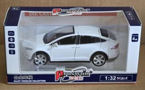 Tesla Model X 90D SUV Model Car Alloy Diecast 1:32 Scale Toy Vehicle White - Picture 1 of 6