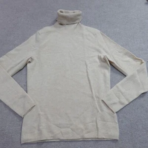 Sutton Studio Womens Sweater Small Beige Turtleneck 100% Cashmere - Picture 1 of 8