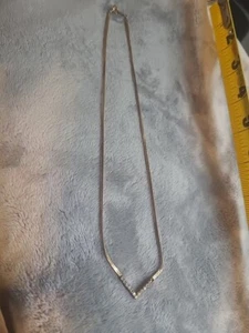 Women Necklace 18" Gold Tone Crystal Glass Chips Fashion By AVON - Picture 1 of 12