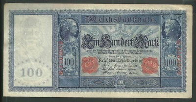 Germany 100 Ein Hundert Mark 1910 Pick #42 Reichsbanknote World Paper Money - Image 1 of 2