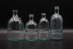 Vintage Pharmacy Jars Glass Bottle Apothecary Containers Set 4 pcs MLP RSFSR SVZ - Picture 1 of 12