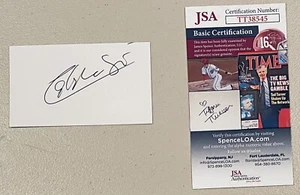 Carlos Monzon Signed Autographed 2.25 x 4 Card JSA Certified Boxing Champion - Picture 1 of 1