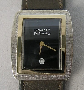 Rare Longines Men's Sterling & 14K Gold Automatic Dress Watch Date @ 6 17j c5852 - Picture 1 of 14