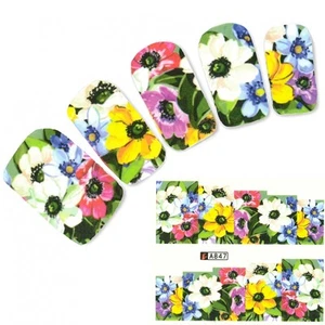 Nagel Sticker Blumen Blüten Art Water Decal - Bild 1 von 2