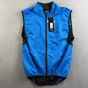 Garneau Shirt Herren XL blau durchgehender Reißverschluss belüftet ärmellos Radfahren Netz Top Neu mit Etikett - Bild 1 von 16