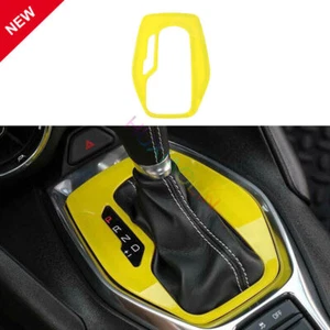 For Chevrolet Camaro 2016-21 Yellow Car Console Gear Shift Frame Cover Trim 1PCS - Picture 1 of 7