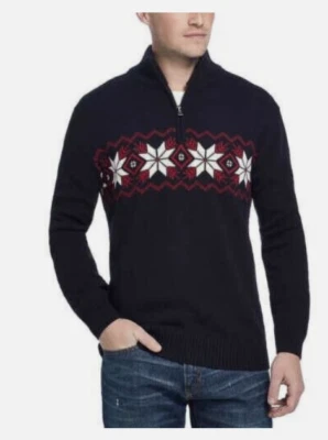 WEATHERPROOF MEN'S COTTON 1/4 ZIP WINTER SWEATER(BLACK XXL)NWT - Image 1 of 2