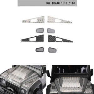 Stainless Hood Skid Plate Decorative Sheet For 1/18 Traxxas TRX-4M Defender - Picture 1 of 8