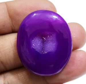 Natural Window Druzy Agate Oval Cabochon 59.40 Crt Loose Gemstone For Jewelry - Picture 1 of 4