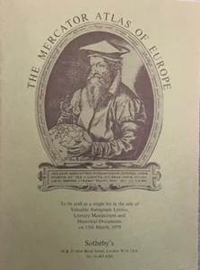 SOTHEBY’S London The Mercator Atlas of Europe Auction Catalog 1979 - Imagen 1 de 1