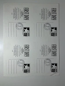 Cvux3 Postal Buddy sheet of 4 US Postal Card First Day design #2 Centreville, V - Picture 1 of 5