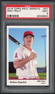 2016 Topps Archives Snapshots Mike Trout Los Angeles Angels #MT PSA 9 MINT