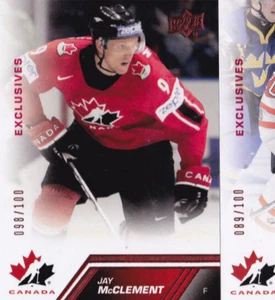 13-14 Team Canada Jay McClement /100 Red Exclusives Upper Deck 2013 - Picture 1 of 1