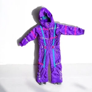 Obermeyer Purple Astro One-Piece Hooded Snowsuit || Kid's Size 5. - Picture 1 of 12