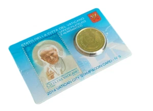 2014 Vatican Vatican City Stamp & Coin Card 50 Euro Cent #5 - Picture 1 of 4