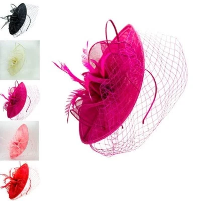 FINECY IN HALF PRICE Wedding Races Occasion Sinamay Flower Headband Clip Hat Fascinator