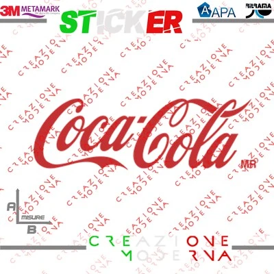 ADESIVO STICKER COCA COLA MISURE PERSONALIZZATE - Immagine 1 di 2