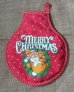 Porta olla de Navidad vintage Franco Antropomórfico conejito kitsch caprichoso - Imagen 1 de 4