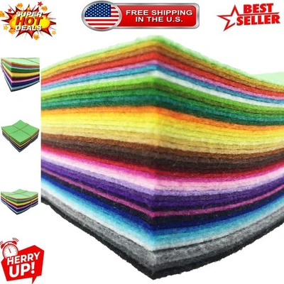 High-Quality Acrylic Felt Pack of 42 Sheets - 8x8 Inch Crafting Essentials - Image 1 of 4