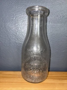 Shomont Dairy Monticello Iowa One Pint Milk Bottle  - Picture 1 of 6