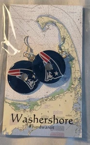 New England Patriots Ohrringe - Washershore Handmade Washer Schmuck - Bild 1 von 2