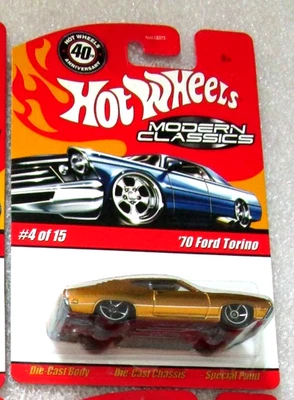 Hot Wheels Modern Classics 2008 '70 Ford Torino #4/15 Spectraflame Yellow Gold - Image 1 of 2