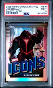 Topps 2025 cromo Marvel Marvel Marvel Iconos #Mi10 Juggernaut PSA 9 - Imagen 1 de 2