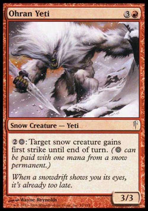 Ohran Yeti - Medium Play MTG Coldsnap - Image 1 of 1