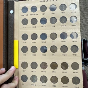 Partial Lincoln Cent In Dansco Read Description - Picture 1 of 8