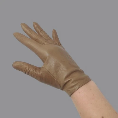 Guantes vintage Lionel Le Grand Neiman Marcus 7 cuero tostado muñeca Foto 1 de 4