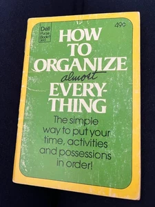 Vintage How to Organize Almost Every Thing Dell Purse Book #3643 - Picture 1 of 5