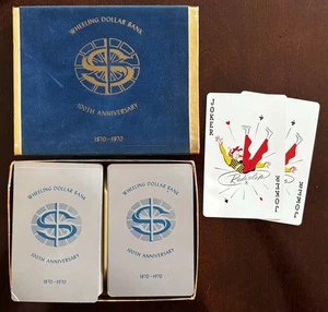 Vintage Wheeling Dollar Bank Spielkarten Wheeling WV - Bild 1 von 3