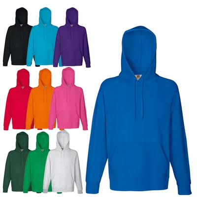 Genuine FRUIT OF THE LOOM Classic Plain Hooded Sweatshirt Mens Hoodie - Image 1 of 4