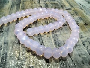 Opalite, Faceted Rondelle, Pink, 9.5x6.5mm, Approx 56 pce. Free post Oz Seller - Bild 1 von 4