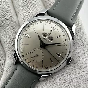 Orologio Uomo Breitling Calendario Anuale Vintage Acciaio 36mm Manuale Cal.20 - Foto 1 di 16