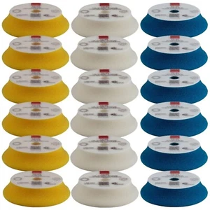 Rupes D-A Series 4" Foam Polishing Pads Kit - 6 Fine; 6 Ultra-Fine; 6 Coarse - Picture 1 of 10