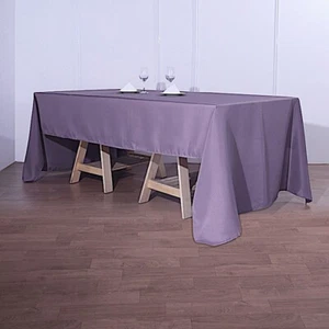 72x120-Inch RECTANGULAR Polyester Tablecloths Restaurant Catering Home Wedding - Picture 1 of 183