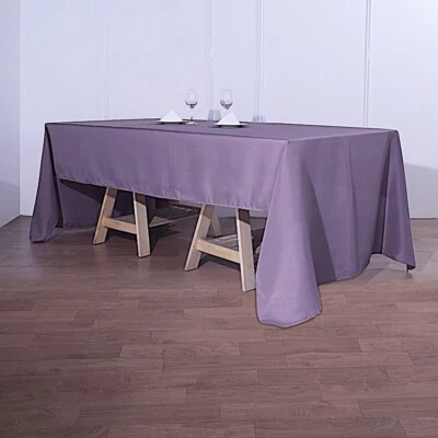 72x120-Inch RECTANGULAR Polyester Tablecloths Restaurant Catering Home Wedding - Image 1 of 2
