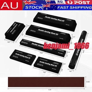 7 P HAND SANDING BLOCKS / RUBBING BLOCKS EVA FOAM KIT FOR AUTOMOTIVE USE - Picture 1 of 8