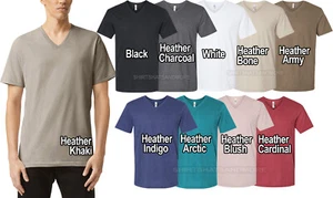 Mens American Apparel V-Neck Heather Tee Super Soft Cotton Blended T-Shirt S-3XL - Picture 1 of 11