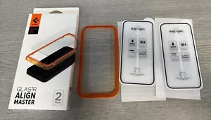 Spigen AlignMaster Full Coverage Glass ScreenProtector for iPhone 14Pro AGL05216 - Picture 1 of 2