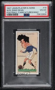1927 John Player & Sons Footballer Caricatures by Mac Tobacco Dixie Dean PSA 4