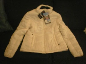 NWT Zeroxposur Womens Coat Jacket Puffer Full Zip Ivory Zipper Pockets XL - Picture 1 of 3
